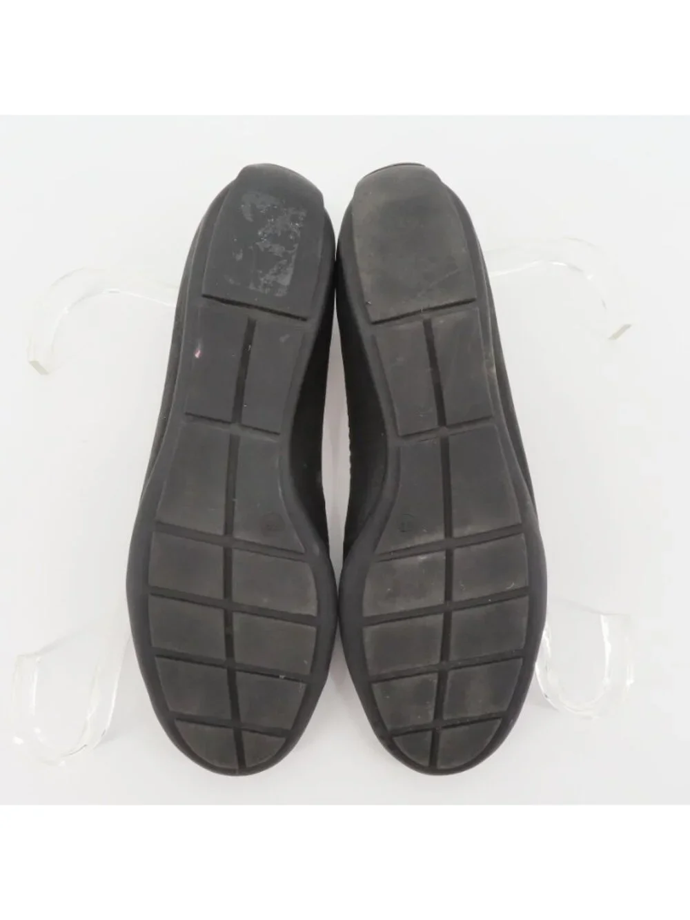 Talbots Women 6 B Shimmer Black Leather Cut Out Round Toe Ballet Flats Shoes